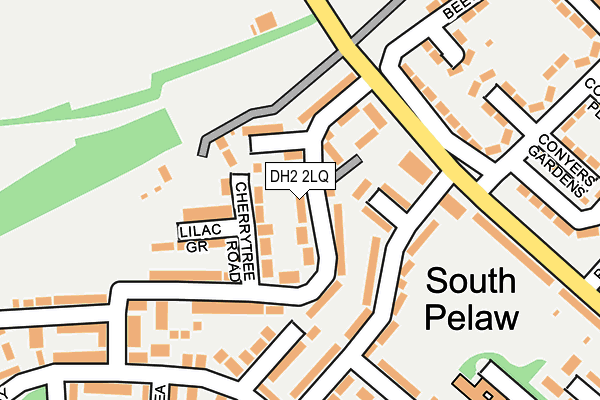 DH2 2LQ map - OS OpenMap – Local (Ordnance Survey)