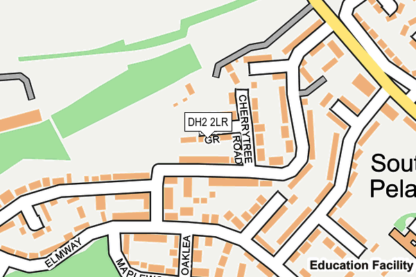 DH2 2LR map - OS OpenMap – Local (Ordnance Survey)