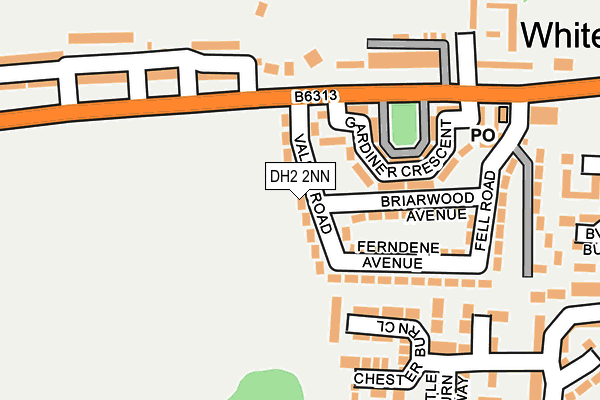DH2 2NN map - OS OpenMap – Local (Ordnance Survey)