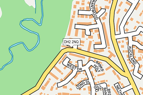 DH2 2NQ map - OS OpenMap – Local (Ordnance Survey)