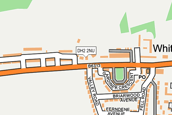 DH2 2NU map - OS OpenMap – Local (Ordnance Survey)