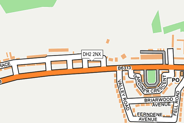DH2 2NX map - OS OpenMap – Local (Ordnance Survey)