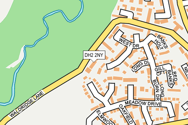 DH2 2NY map - OS OpenMap – Local (Ordnance Survey)