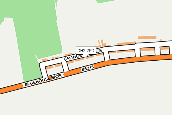 DH2 2PD map - OS OpenMap – Local (Ordnance Survey)