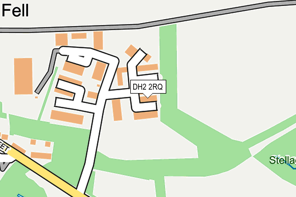 DH2 2RQ map - OS OpenMap – Local (Ordnance Survey)