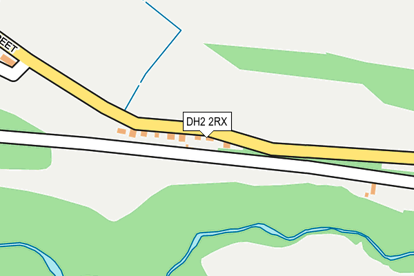 DH2 2RX map - OS OpenMap – Local (Ordnance Survey)