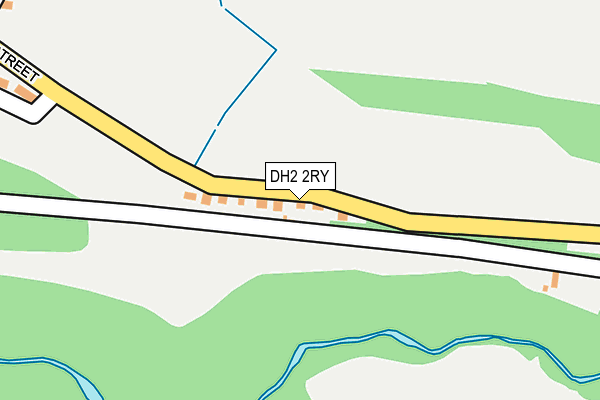 DH2 2RY map - OS OpenMap – Local (Ordnance Survey)
