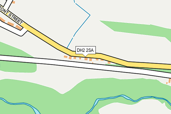 DH2 2SA map - OS OpenMap – Local (Ordnance Survey)