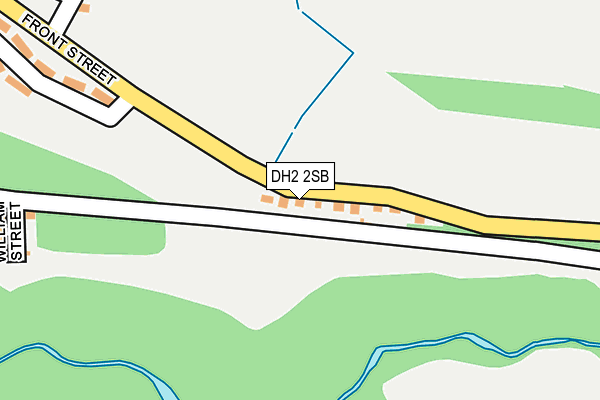 DH2 2SB map - OS OpenMap – Local (Ordnance Survey)