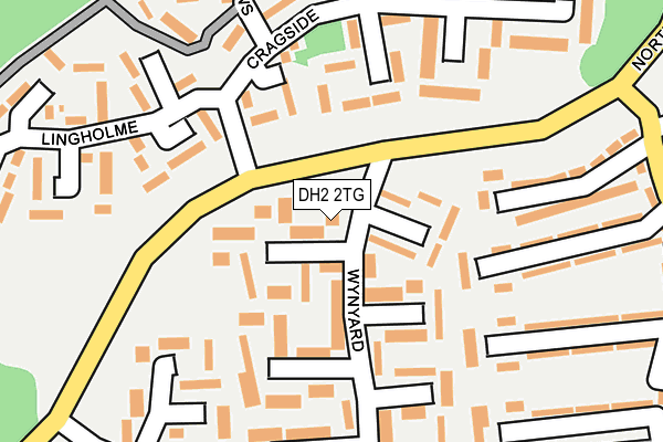 DH2 2TG map - OS OpenMap – Local (Ordnance Survey)