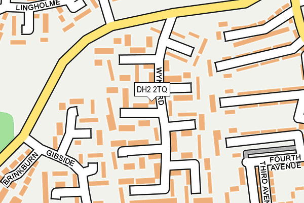 DH2 2TQ map - OS OpenMap – Local (Ordnance Survey)