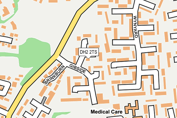 DH2 2TS map - OS OpenMap – Local (Ordnance Survey)