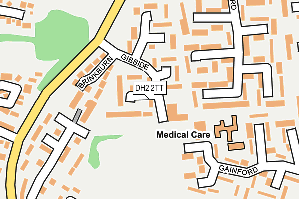 DH2 2TT map - OS OpenMap – Local (Ordnance Survey)