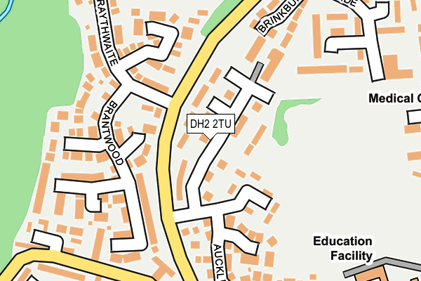DH2 2TU map - OS OpenMap – Local (Ordnance Survey)