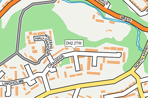 DH2 2TW map - OS OpenMap – Local (Ordnance Survey)