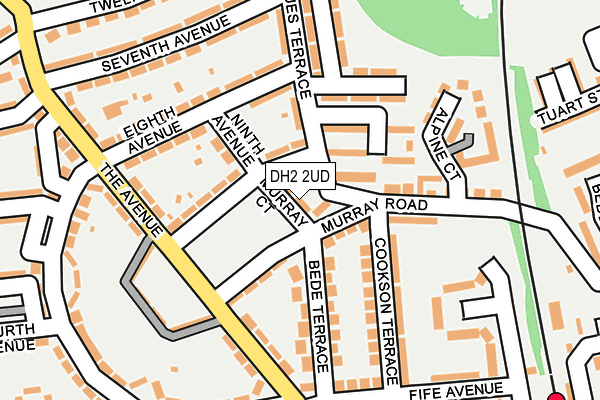 DH2 2UD map - OS OpenMap – Local (Ordnance Survey)