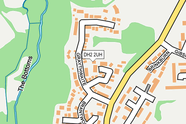DH2 2UH map - OS OpenMap – Local (Ordnance Survey)