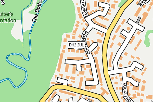 DH2 2UL map - OS OpenMap – Local (Ordnance Survey)