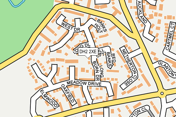 DH2 2XE map - OS OpenMap – Local (Ordnance Survey)