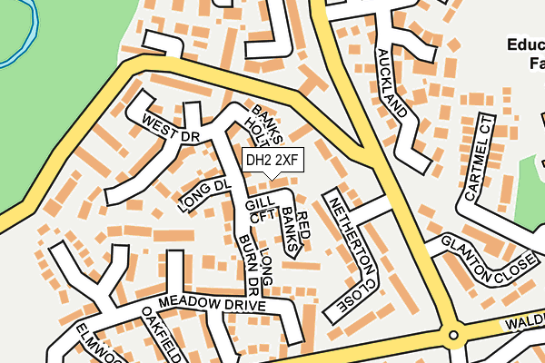 DH2 2XF map - OS OpenMap – Local (Ordnance Survey)