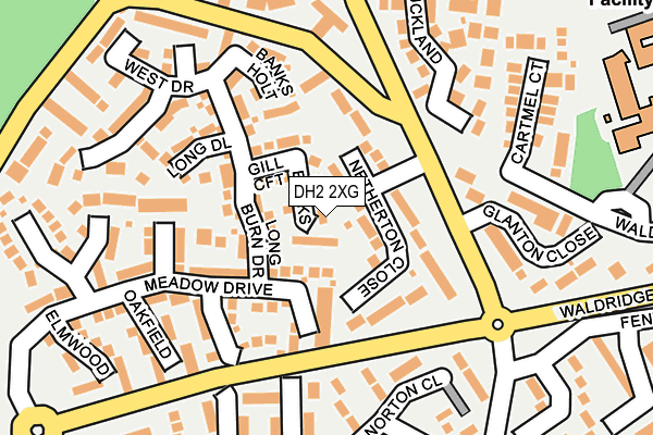 DH2 2XG map - OS OpenMap – Local (Ordnance Survey)