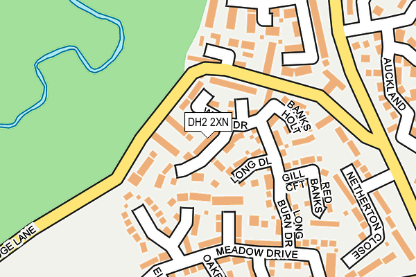 DH2 2XN map - OS OpenMap – Local (Ordnance Survey)