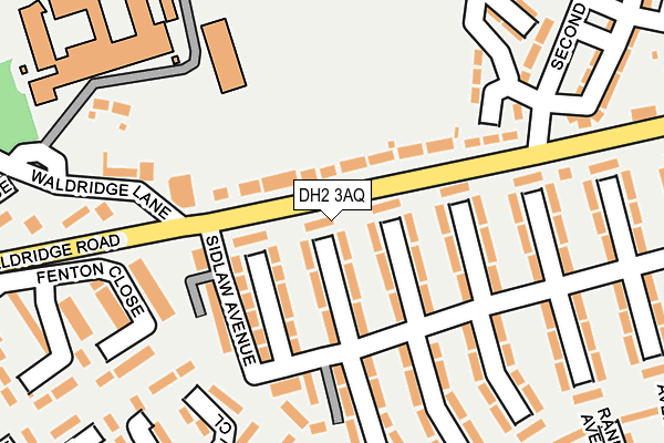 DH2 3AQ map - OS OpenMap – Local (Ordnance Survey)