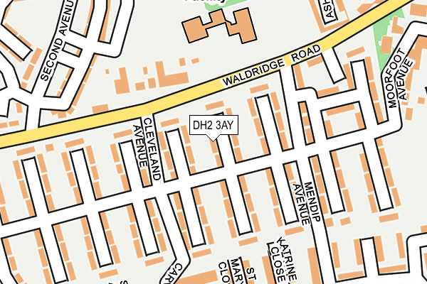 DH2 3AY map - OS OpenMap – Local (Ordnance Survey)