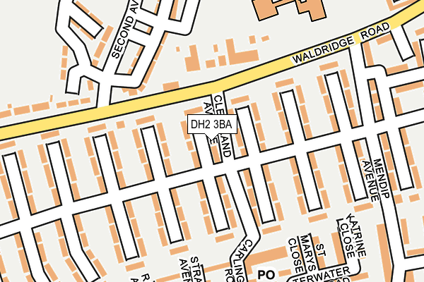 DH2 3BA map - OS OpenMap – Local (Ordnance Survey)