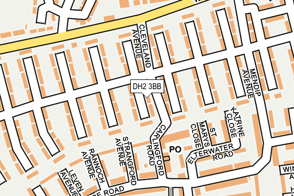 DH2 3BB map - OS OpenMap – Local (Ordnance Survey)