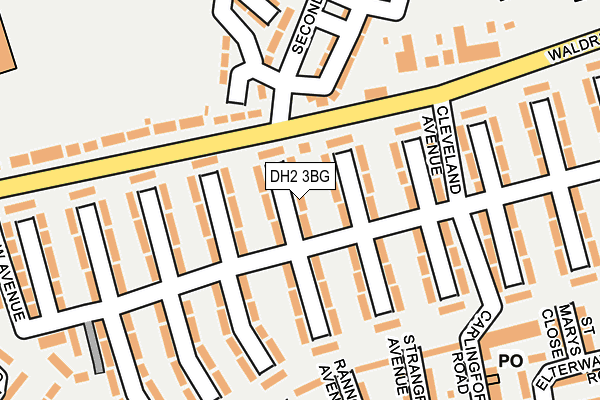 DH2 3BG map - OS OpenMap – Local (Ordnance Survey)