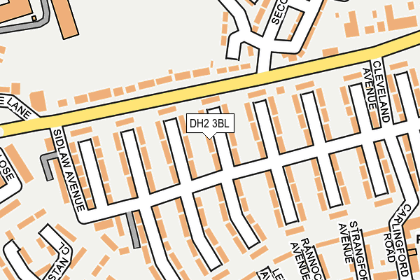 DH2 3BL map - OS OpenMap – Local (Ordnance Survey)