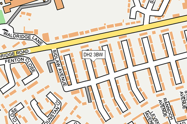 DH2 3BW map - OS OpenMap – Local (Ordnance Survey)