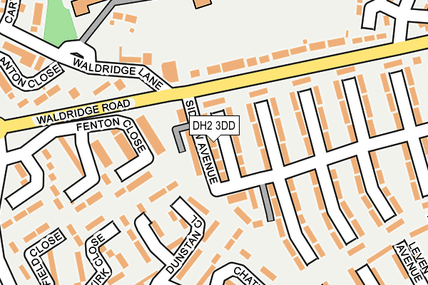 DH2 3DD map - OS OpenMap – Local (Ordnance Survey)