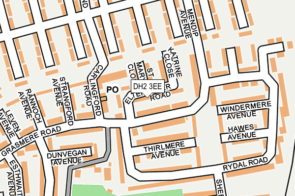 DH2 3EE map - OS OpenMap – Local (Ordnance Survey)