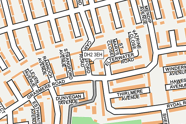 DH2 3EH map - OS OpenMap – Local (Ordnance Survey)