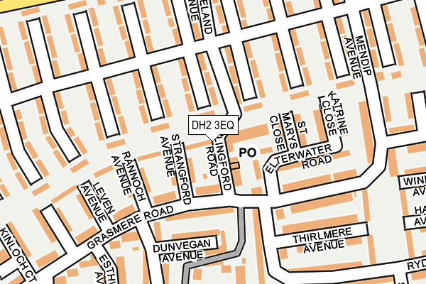 DH2 3EQ map - OS OpenMap – Local (Ordnance Survey)