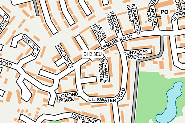 DH2 3EU map - OS OpenMap – Local (Ordnance Survey)