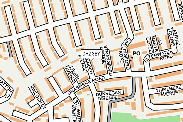 DH2 3EY map - OS OpenMap – Local (Ordnance Survey)