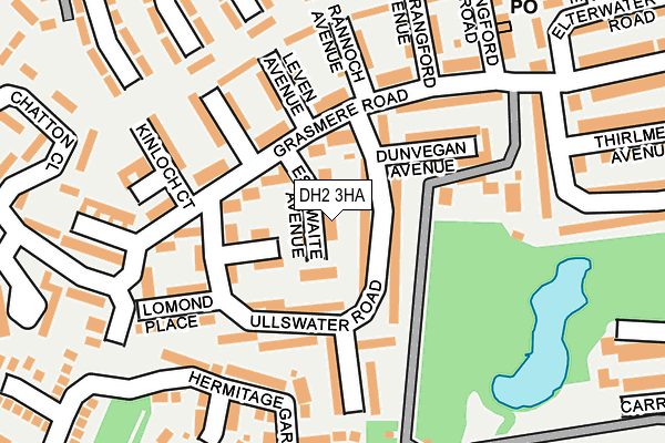 DH2 3HA map - OS OpenMap – Local (Ordnance Survey)
