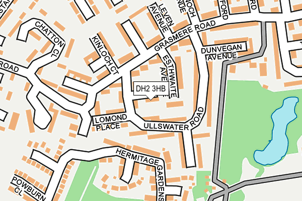 DH2 3HB map - OS OpenMap – Local (Ordnance Survey)