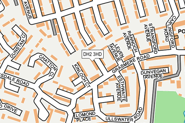 DH2 3HD map - OS OpenMap – Local (Ordnance Survey)