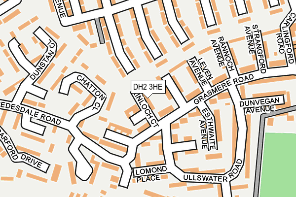 DH2 3HE map - OS OpenMap – Local (Ordnance Survey)