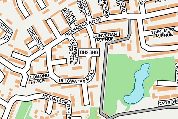 DH2 3HG map - OS OpenMap – Local (Ordnance Survey)