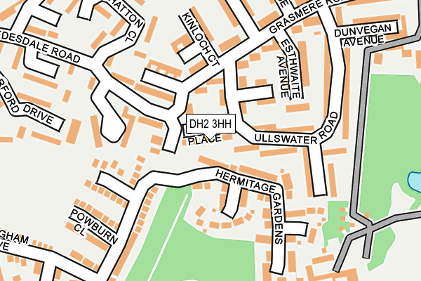 DH2 3HH map - OS OpenMap – Local (Ordnance Survey)