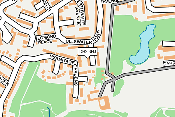 DH2 3HJ map - OS OpenMap – Local (Ordnance Survey)