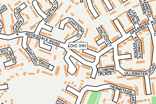 DH2 3HN map - OS OpenMap – Local (Ordnance Survey)