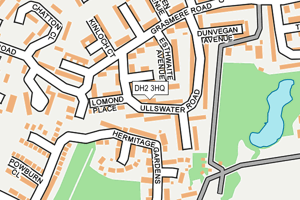 DH2 3HQ map - OS OpenMap – Local (Ordnance Survey)