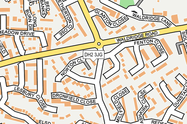 DH2 3JG map - OS OpenMap – Local (Ordnance Survey)