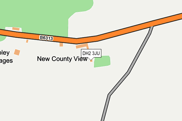 DH2 3JU map - OS OpenMap – Local (Ordnance Survey)